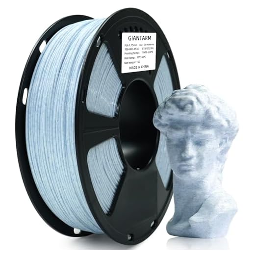 ⚡ GIANTARM Marble PLA, PLA Filament 1.75mm 1KG Spool(2.2lbs),Vacuum Packaging, Marble Filament for Most FDM 3D Printer (Blue)