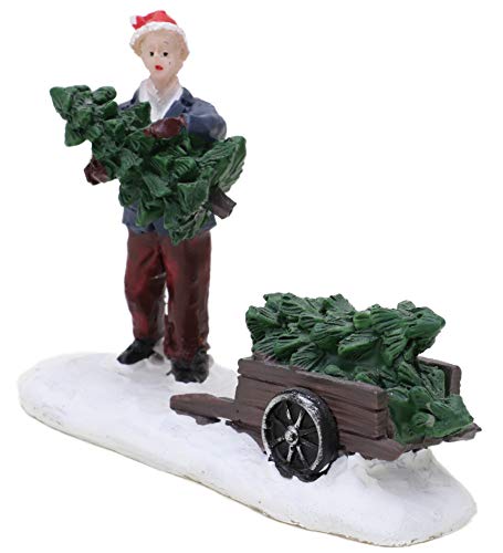 Toyland® Mini Resin Christmas Collectible Ornament - Village Scene Accessories - Xmas Figures (Tree Worker 3.5 x 2.5 Inch) - Image 4