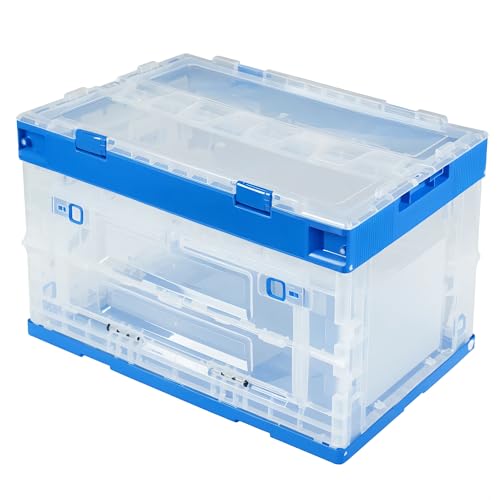 Image of Torin ATZJ001B Folding Storage Box: Collapsible Storage Bins with Lids for Clothes and Books Organization, Capacity - 40L