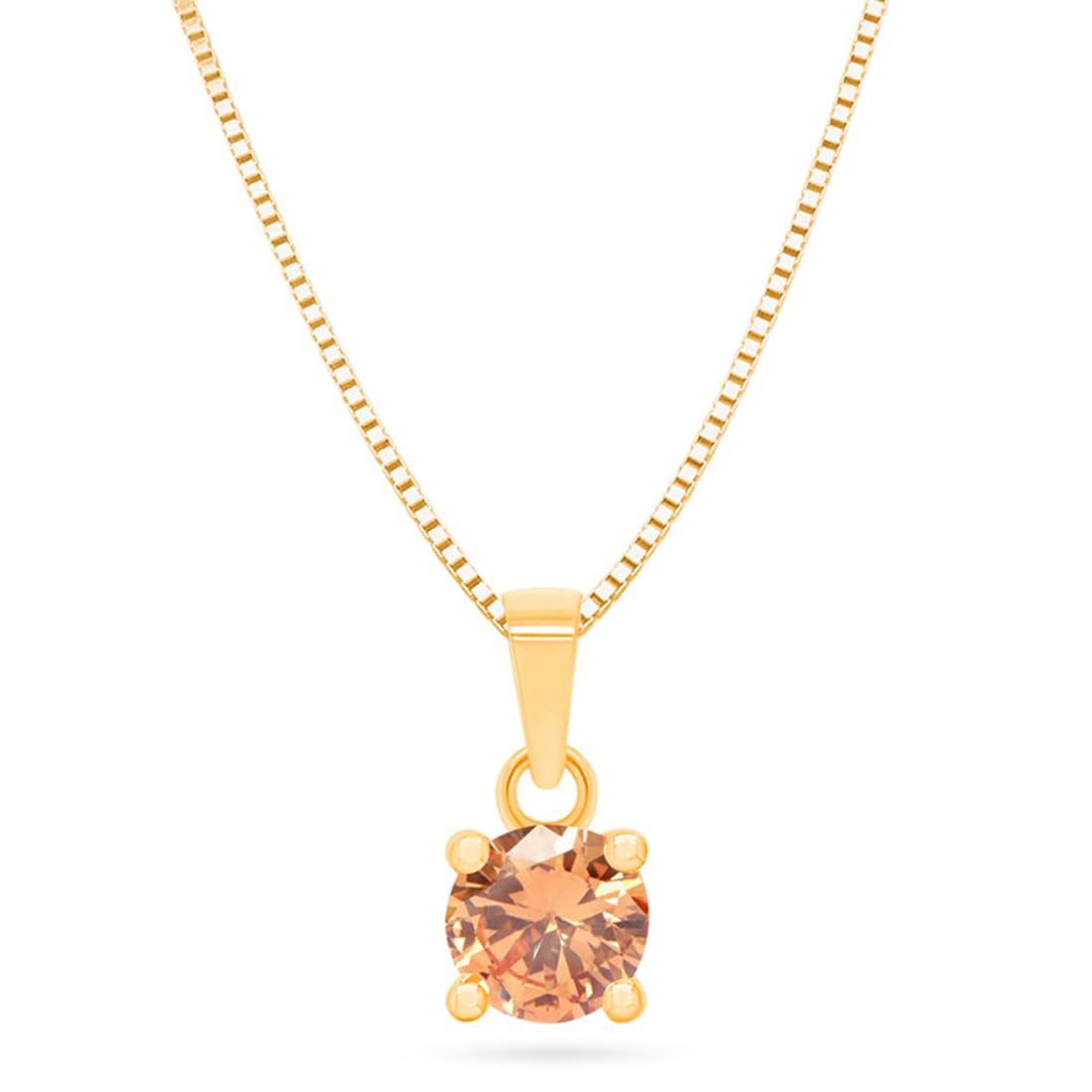 ZAVYA 925 Sterling Silver Refined Cubic Zirconia Gold Plating Pendant Necklace | Gift for Women and Girls | With Certificate of Authenticity and 925 Hallmark (B0C7KX5BK5) Amazon Price History, Amazon Price Tracker