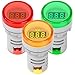AC Voltage Display, DROK 3pcs Digital LED Display Voltmeter AC 20-500V Voltage Meter Monitor 110v 220v Volt Detetor Green Red Yellow Signal Indicator Light Panel