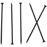 JEGONFRI 50pcs #10 × 4-1/2 inch High Hardness Drywall Screws, Black, Coarse Thread, Phillips Drive, Bugle Head, Black Wood Screws, Long Screws, Wood and More