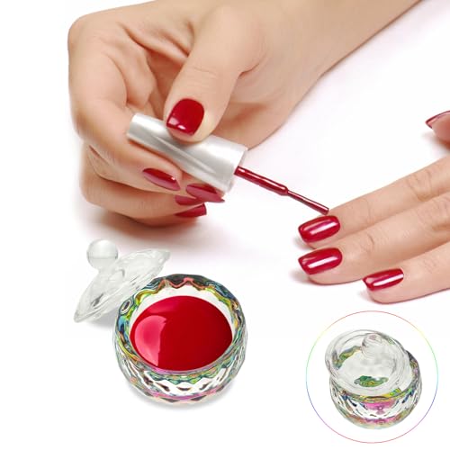 2 piezas vasos de cristal para arte en uñas miniatura 7