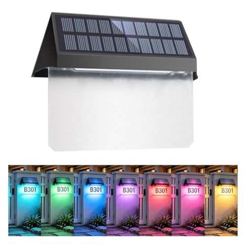 Luz solar de letrero LED con sensor auto On/Off para fijación en pared exterior y pilar