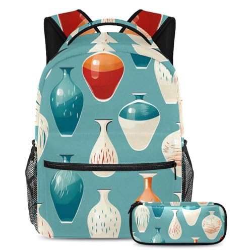 Cartables de grande capacité pour ados résolvant le manque de place avec trousse imprimée