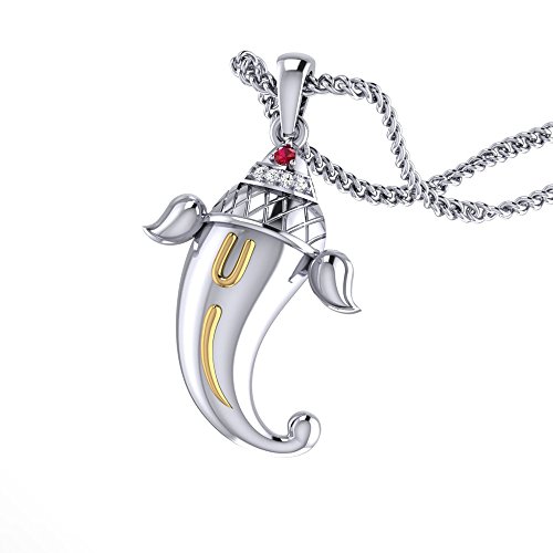 Ananth Jewels Sterling-silver and Cubic Zirconia Pendant With Chain for Unisex- Adult - Image 6