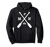 Minnesota Pullover Hoodie Moose and Paddles 1858 Midwest Pullover Hoodie