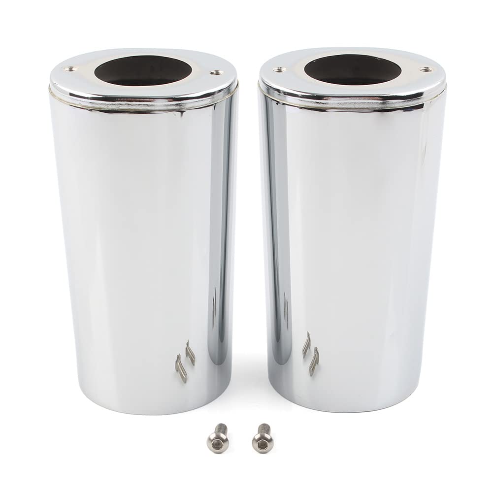 SIKUAI Set di coperture per forcella anteriore in alluminio per moto, protezioni per ammortizzatori forcella, tubi di copertura forcella, tappi set #45964-86 per per Tour Glide, cromato