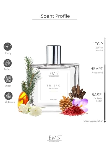 Image of EM5 BR 540 Unisex Perfume | Woody Warm Spicy | Eau de Parfum Spray for Men & Women | Strong & Long Lasting EDP