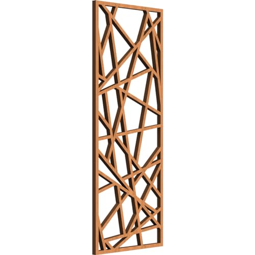 Image of Conway Decorative Pierced Fretwork Wood Wall Panels, 9 3 /8 inchW x 24 3 /8 inchH x 3 /8 inchT, Cherry