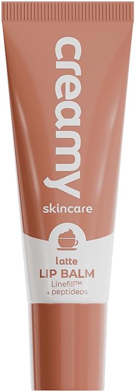 Creamy Skincare Lip Balm Latte 10g | Hidratação Intensa, Efeito Pump Volumizador, Suaviza Linhas, Textura Confortável, Ácido Hialurônico | Todos os Tipos de Pele