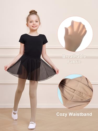 Image of DIPUG Ballet Tights for Girls - Thick Soft Footed Dance Tights for Toddlers and Kids