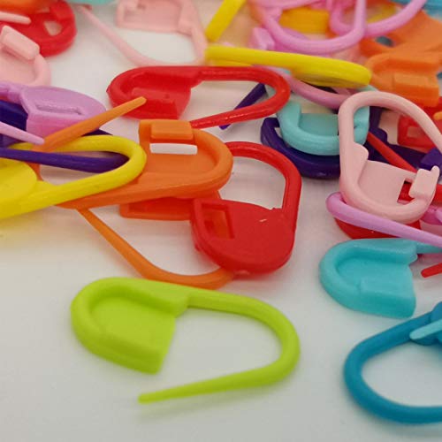 Otylzto 300pcs Assorted Colors Knitting Stitch Counter,Split Stitch Marker Rings, Quick Locking Stitch Markers,Knitting Markers Crochet Markers Knitting Place Markers Crochet Clips