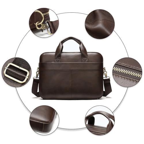 Business Men's Briefcase Vintage Top Layer Cowhide Computer Tote Business Briefcase4