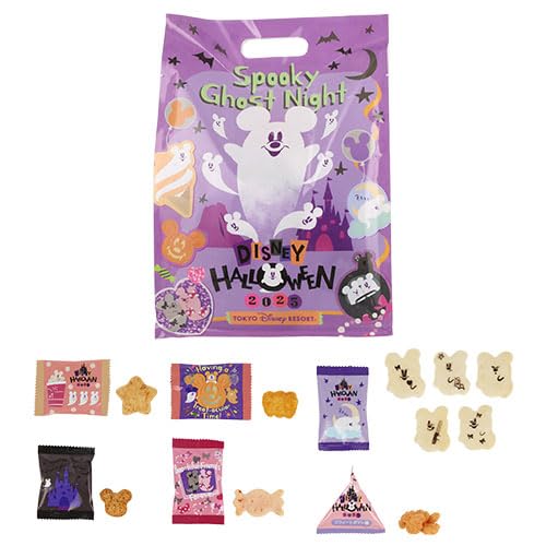 ミッキーマウス ゴースト おせんべい 買い物袋付き 「パークでハロウィーンを楽しむさまざまな表情のゴーストたちのグッズ」 ディズニーハロウィーン2025 『東京ディズニーリゾート限定』 お菓子 お土産のサムネイル