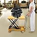 BANEBONE 500lbs Hydraulic Scissor Lift Table - Industrial Single Scissor Lift with Locking PU Wheels, Height Adjustable Platform for Warehouse/Material Handling (Yellow)
