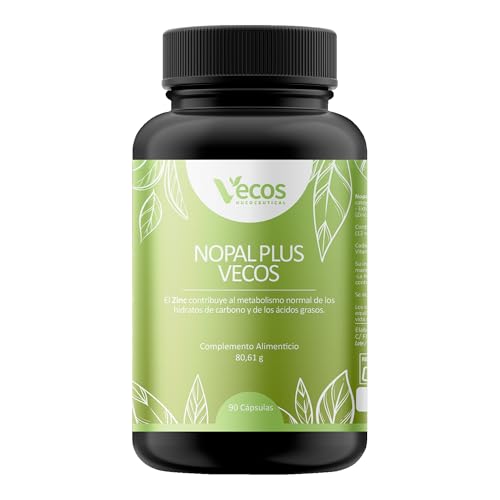 Nopal Plus – 90 Cápsulas – Complemento Alimenticio con Fibra de Nopal – Apoya el Metabolismo Energético Normal