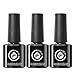 HunicandIU Base Gel | Riparazione Unghie con Gel al Vetroresina - 3 Pezzi Da Indurire con Lampada UV Da Rimuovere con Ammollo per Estetista Manicure Pedicure per Viaggio e Utilizzo immagine