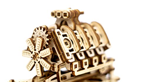WOODEN.CITY V8 Engine 3D Wooden Puzzle Kit, 200 Pcs DIY Mechanical Model, Made in EU - Image 5