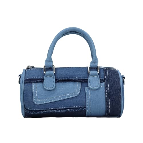 Arkefi Swing Bag Shoulder Bags for Women Denim Purse Patchwork Crossbody Evening Handbag Clutch