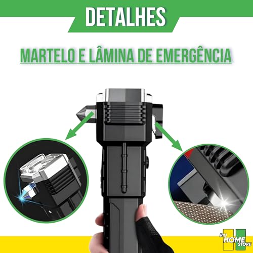 Lanterna Led 4 Em1 Recarrega Celular Martelo Faca Imã 4 Em 1 Ultra Potência