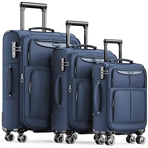 SHOWKOO Expandable Softshell Luggage Set Cover