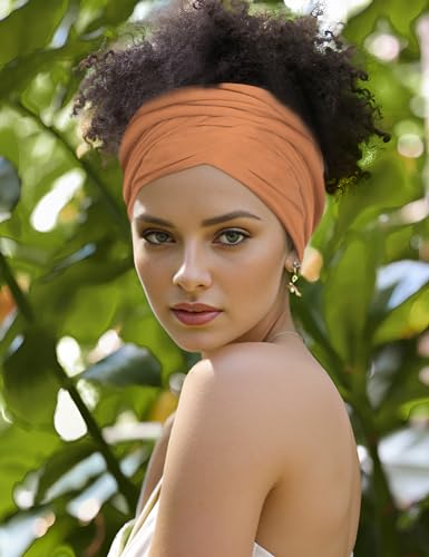 Ababalaya Elegante Turbante Aberto Forrado de Cetim para Mulheres Unissex Faixas de Treino Antiderra