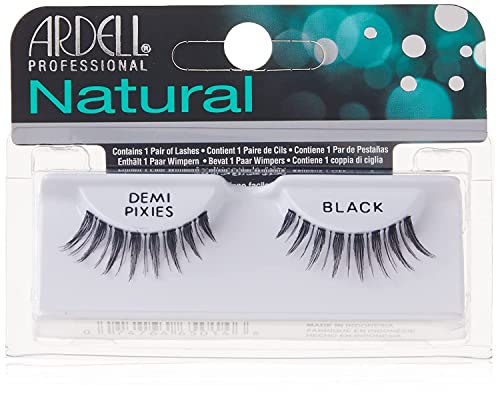 Forever Living Ardell Pestañas Postizas Naturales Demi Pixies Black | Incluye Pegamento, color Negras