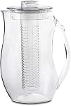 Grand Pitcher d'eau pour infuseur de fruits (2.9 Quart/93 Oz) – Acrylique résistant aux éclaboussures BPA Gratuit - Jus d'infusion pour thé glacé, jus, boissons, eau, citron, fruits & Herbes