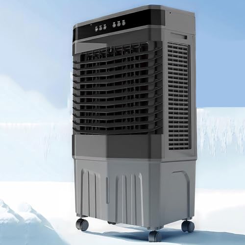 Aire Acondicionado portátil: Ventilador con 3 velocidades de Viento, Suministro de Aire de Gran Angular de 60°, Ideal para dormitorios y oficinas, Enfriador de Aire por a