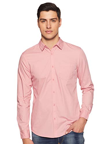 Image of Amazon Brand - Symbol Men's Cotton Shirt | Casual | Plain | Full Sleeve | Summer - Regular Fit (Available in Plus Sizes)
