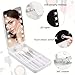 Portable Makeup Mirror With 5 Makeup Brushes Travel Case Storage Box LED Rechargeable Makeup Mirror (White)