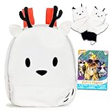 Action Comics Hilda Twig Plush Stuffed Animal Mini Backpack for Girls - 3 Pc Bundle with 11' Hilda Twig Preschool Backpack, Hilda Mittens, Tattoos | Hilda Twig Plush for Girls