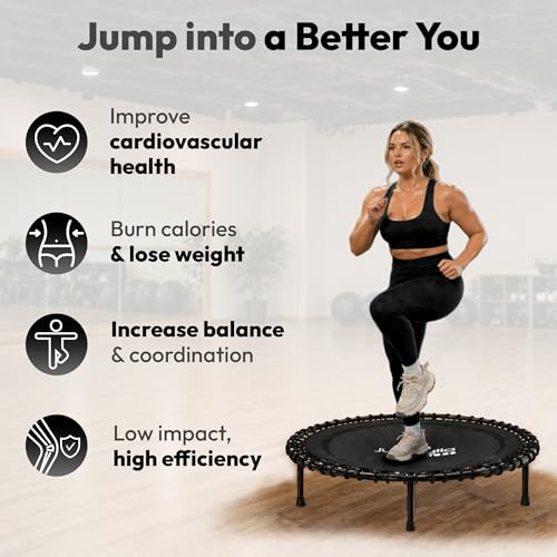 JUMPZYLLA Mini Rebounder Trampoline for Adults, Fitness Trampoline with Bar - image 7