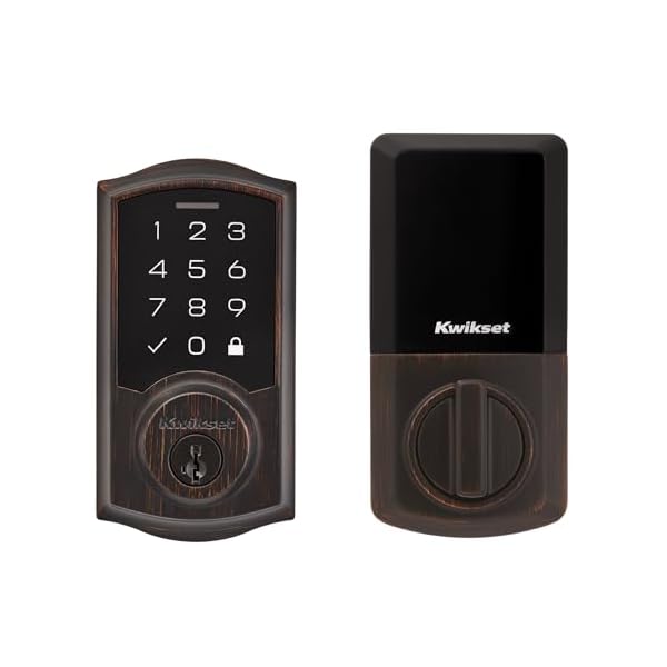 Kwikset SmartCode 270 Keyless Entry Electronic Touchpad Deadbolt Door Lock with Auto-Lock, Custom User Codes, Advanced Security in Venetian Bronze Traditional