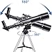 Telescope for Kids Adults Beginners, 90X HD Astronomical Refractor Telescope, 50mm Aperture Portable Telescopes with 3 Eyepieces and Tripod for Moon, Planets and Stargazing (Black) Telescope for Kids Adults Beginners, 90X HD Astronomical Refractor Telescope, 50mm Aperture Portable Telescopes with 3 Eyepieces and Tripod for Moon, Planets and Stargazing (Black)