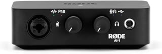 RØDE AI-1 - Studioqualität USB Audio Interface mit Neutrik™-Combo-Eingang für Musikproduktion, Streaming und Podcasting