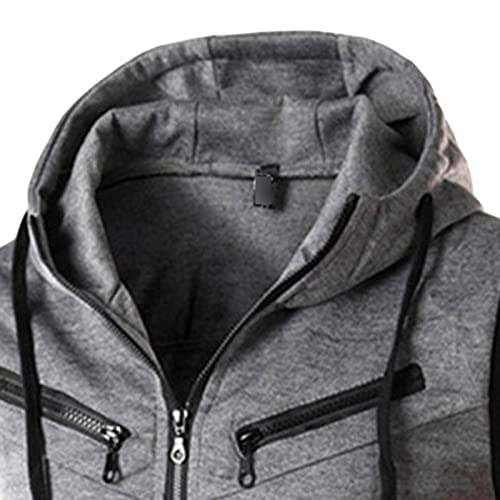 Maiyifu-GJ Men Sleeveless Zip-up Hoodie Vest Zipper Pockets Workout Tank Tops Jacket Lightweight Slim Fit Hooded Vest Blouse2