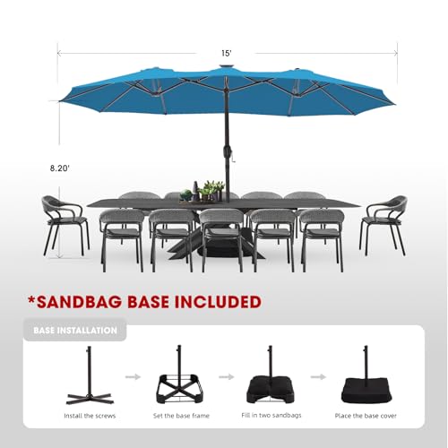 wikiwiki-15ft-Large-Patio-Umbrellas-with-Base-Included-Outdoor-Double-Sided-Umbrella-with-Crank-Handle-Powerful-UV-Protective-for-Pool-Lawn-Garden-Royal-Blue wikiwiki 15ft Large Patio Umbrellas with Base Included Outdoor Double Sided Umbrella with Crank Handle Powerful UV Protective for Pool Lawn Garden Royal Blue
