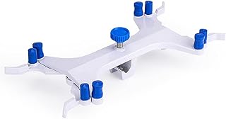 Aluminum Double Burette Clamp, Adjustable Double Burette Clamp Buret Clamp Butterfly Style Spring Loaded Lab Accessory for Laboratory