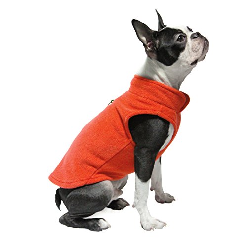 Image of Gooby Fleece Vest Dog Sweater - Pumpkin, X-Large - Warm Pullover Fleece Dog Jacket with O-Ring Leash - Winter Small Dog Sweater Coat - Cold Weather Dog Clothes for Small Dogs Boy or Girl (Pack of 2)