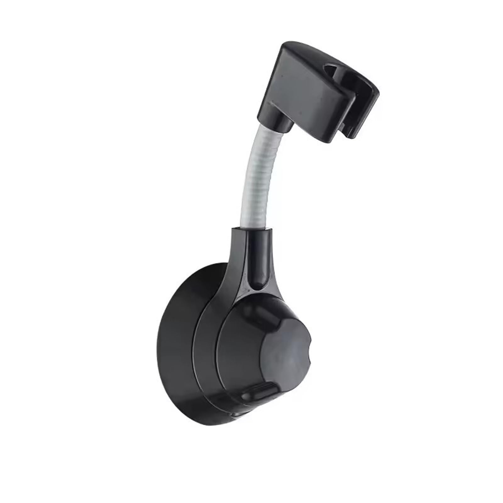 Ygmnqal Black Suction Cup Shower Holder Adjustable Head Nozzle Handheld Punch-Free Multi Angle Rotation Bathroom Bracket(Black)