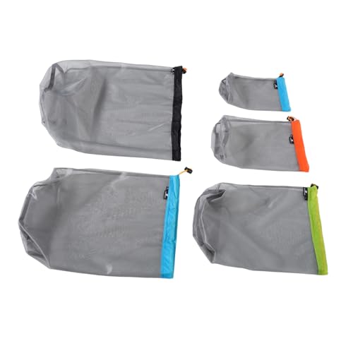 Abaodam 1set Travel Clothes Storage Outdoor Camping Polyester Mesh Stuff Sack Compression Sacks for Sleeping Bag Drawstring Storage for Travel