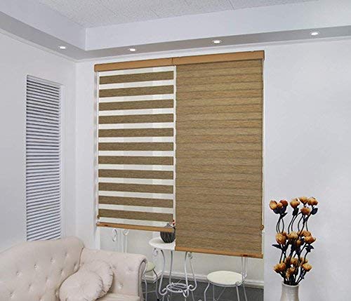 Image of ZEBRA BLINDS Polyresin Roller Blind Curtain, 120 X 130, Beige