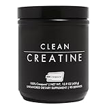 CLEAN Creatine - 100% Creapure® Creatine Monohydrate Powder for Muscle Health, Performance and Cognitive Support | 3rd Party Certified by NSF | 90 Servings | Unflavored | Vegan, Keto, and Gluten-Free