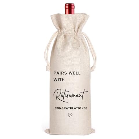 LANBAIHE Retirement Wine Bag Gift, boss coworker farewell goodbye present leaving gift farewell gift for coworker personalized retirement teacher doctor Cover