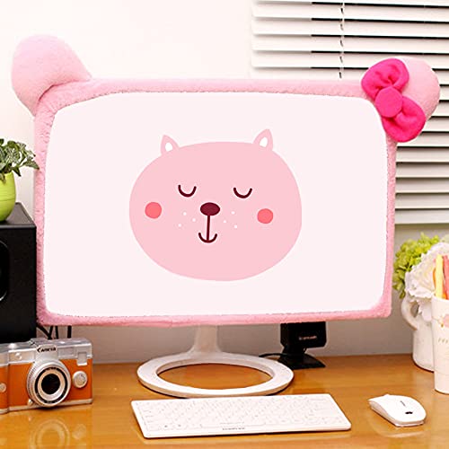 LINXTAR 20''29'' Computer Monitor Cover with Cat Ear Design Furry
