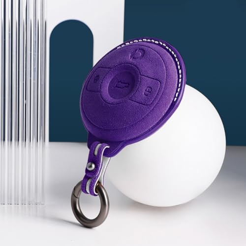 Funda de Alcantara para llaves de Mercedes Benz con anillo de alta gama y diseño exclusivo