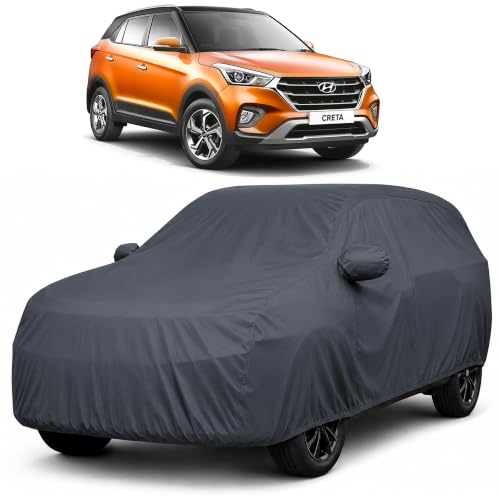 Image of Autofact Premium Car Cover for Creta 2015-2019 | All Weather Waterproof Full Body Car Cover | Light-Weight Triple-Stitched Outdoor Shield with UV Protection, Dustproof & Heat-Resistant