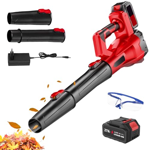 Soffiatore batteria 21 V, soffiatore di foglie senza fili con